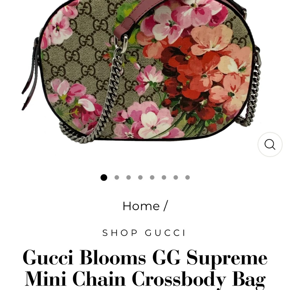 Gucci Red and Pink Crossbody Bag with Chain Strap